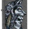 Zippo - Iron Stone Wolf Skull 2 Zippo - Iron Stone Wolf Skull -Cheap T-Shirt Store 549538 000 001
