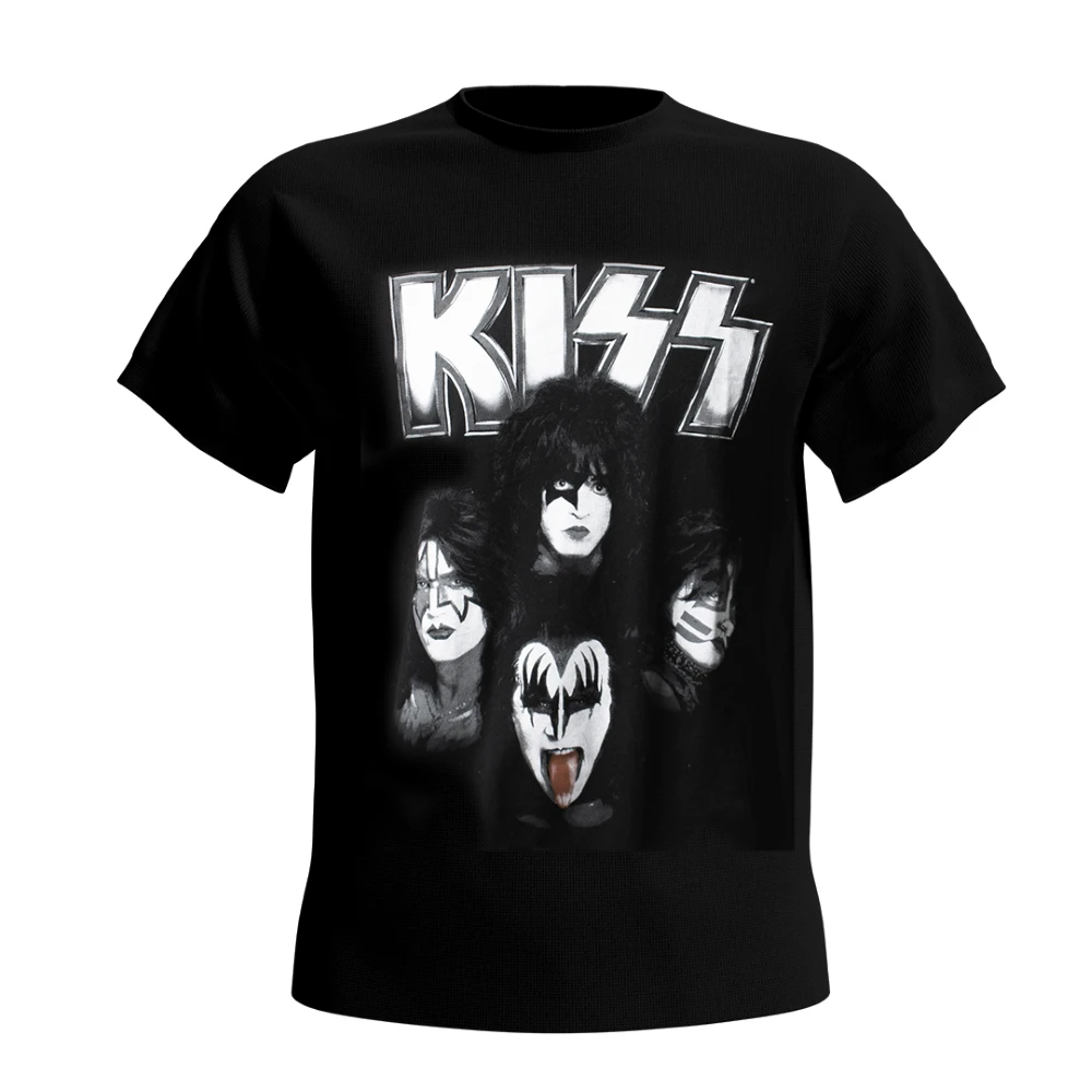 KISS Group Shot Faces Tee 3 KISS Group Shot Faces Tee