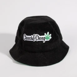 Black Cheech And Chong Towelling Bucket Hat W Logo