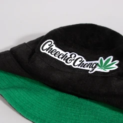 Black Cheech And Chong Towelling Bucket Hat W Logo -Cheap T-Shirt Store 590866 003 h