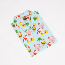 Santa At The Beach Christmas Shirt S/M